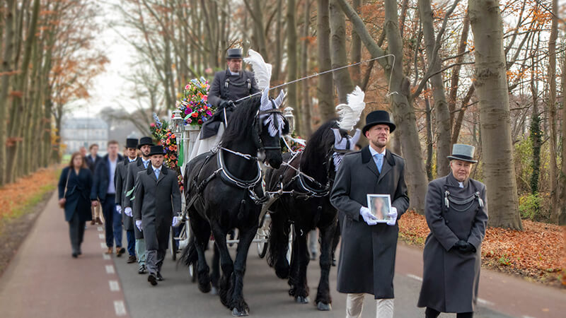 Uitvaart met koets
