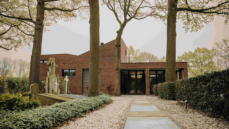 Buitenkant van het crematorium